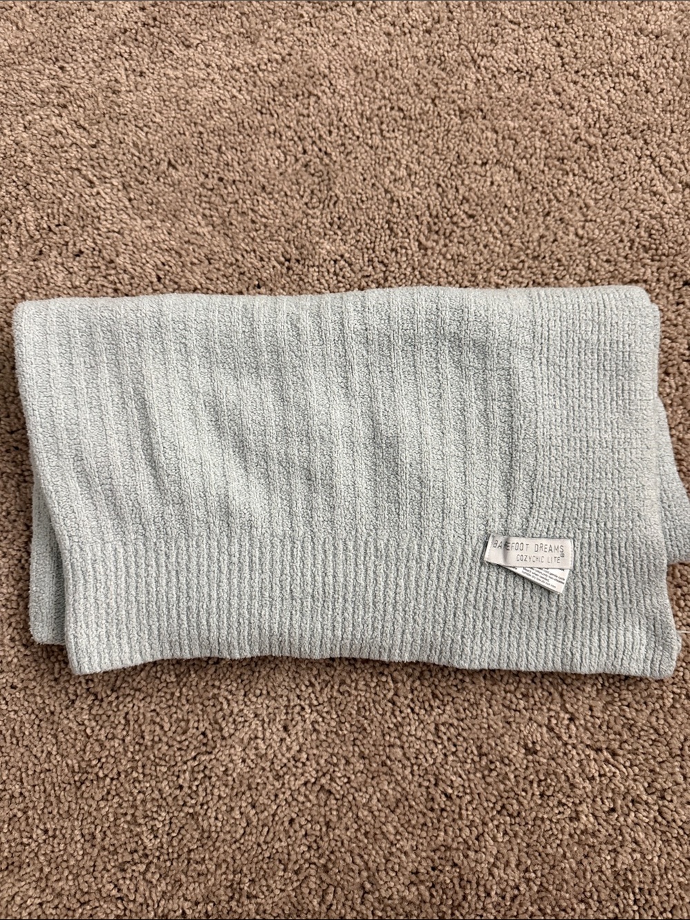 Barefoot Dreams CozyLite blue-Gray receiving blanket